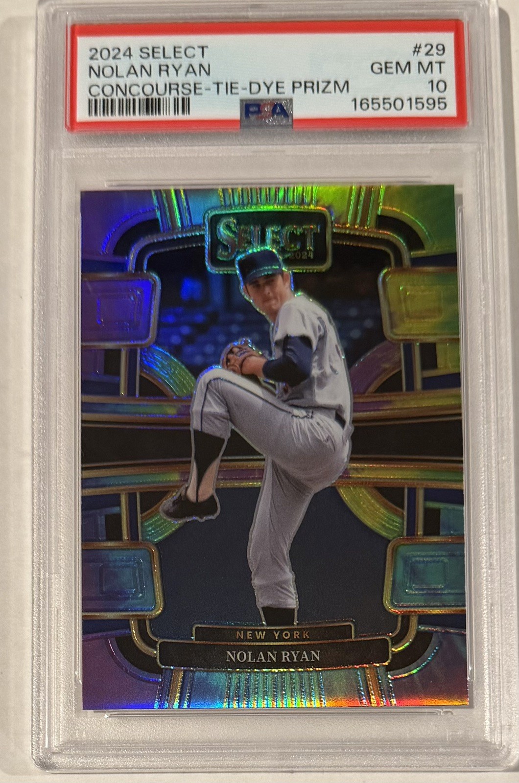 2024 Panini Select - Concourse Nolan Ryan #29 Tie Dye 22/25 PSA 10 POP 1
