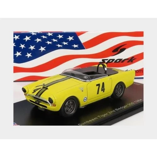 1:43 SPARK Sunbeam Tiger #74 2Nd Badger 200 1964 K.Miles Yellow US108 MMC - Image 2 of 2