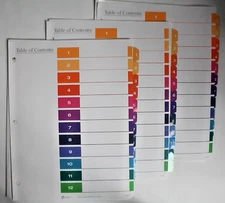 Avery Table of Contents Ready Index 12 Tabs Dividers 3 Sets #98h