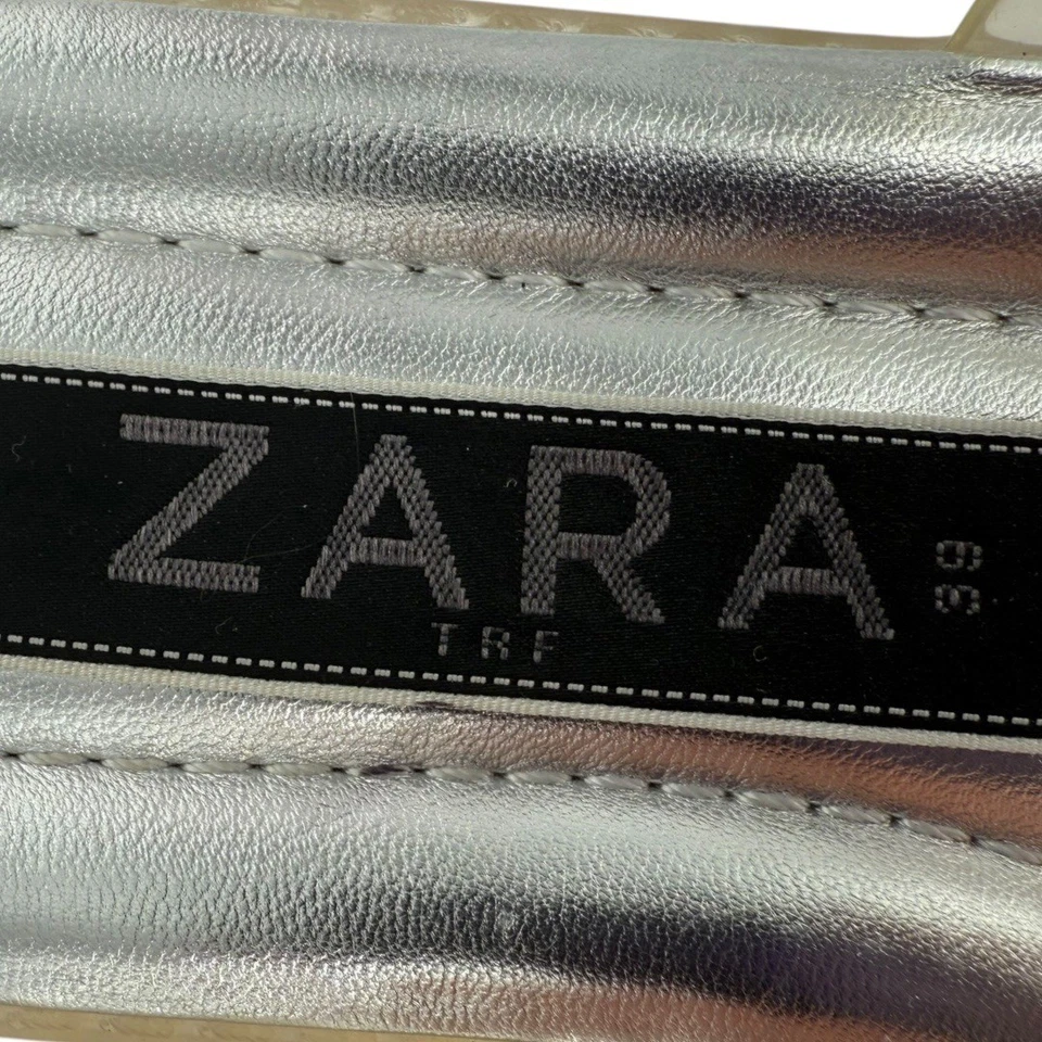 Sandalias de plataforma de gelatina transparente ZARA para mujer EU 39 US 8 tacón grueso modernas Foto 3 de 4