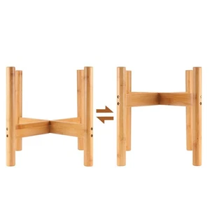 home-fantasy Adjustable Bamboo Plant Stand