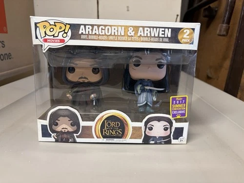 2017 Funko Pop Vinyl SDCC Aragorn & Arwen Lord Of The Rings 2 Pack