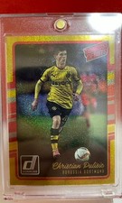 2016 Panini Donruss Soccer Christian Pulisic Base Gold Rookie Card. rookie card picture