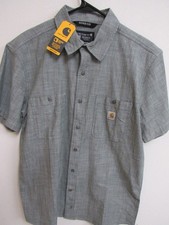 NWT Carhartt Rugged Flex Relaxed Fit Green Short-Sleeve Button-Up Shirt Large