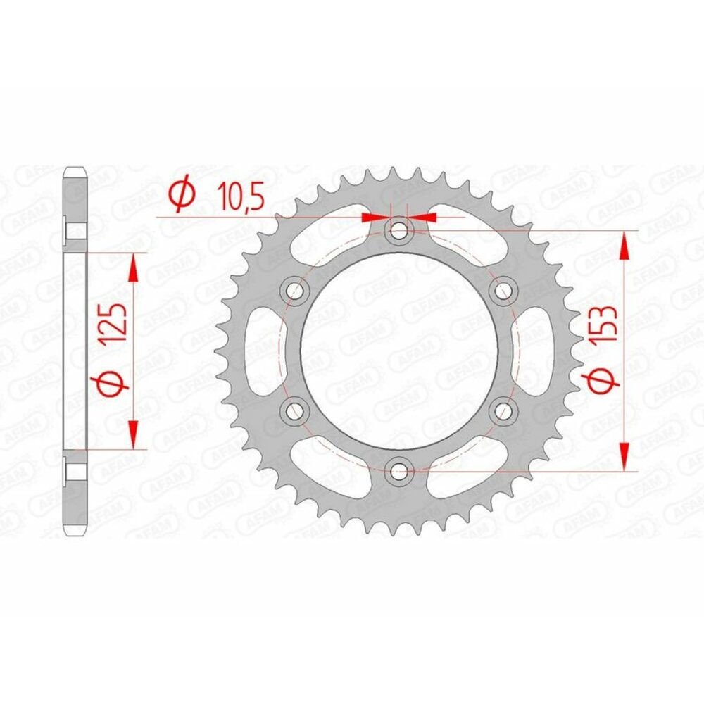 AFAM Standard Steel Sprocket 10320-Step 520 For Motorcycle Parts Accessories