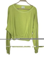 ANTHROPOLOGIE T.La WOMEN'S NEON HEATHER KIMBERLY RAGLAN SWEATSHIRT Sz L