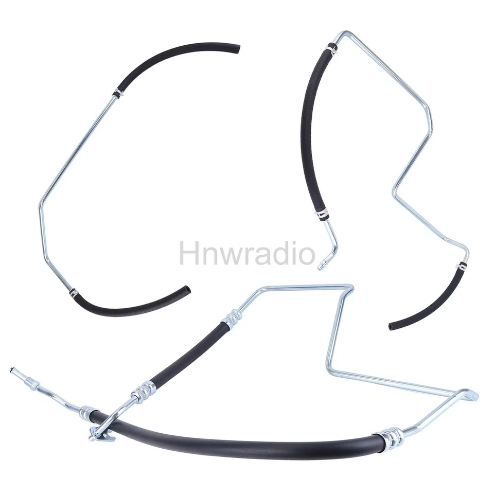 Set of 3 Power Steering Hose For 02-09 Chevy Chevrolet Trailblazer Envoy EXT GMC - Image 4 of 4