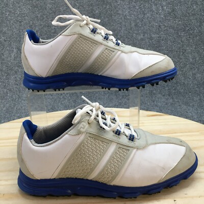FootJoy Junior Shoes Youth 4 M Golf Sneakers White Leather Spikes Lace Up 45045