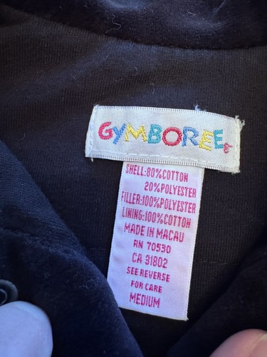 Vintage Y2K 90's Gymboree Black Velvet Girls Collates Jacket Size 4-5 - Picture 2 of 7
