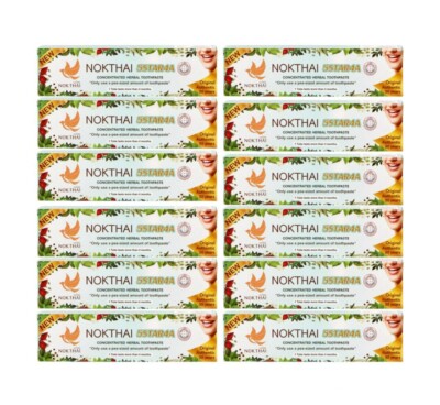 NOKTHAI 5 Star 4 A Thai Herbal Toothpaste Concentrated Whitening  100g x12