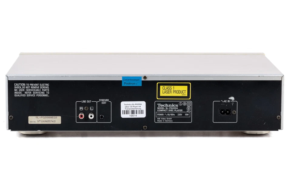 Technics SL-PG200A Lettore CD Argento +FB / CDM4/19 / Mantenuto 1 anno di garanzia [3] - Immagine 4 di 4