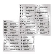 2er Set Shortcuts Aufkleber für Deutsche Tas...