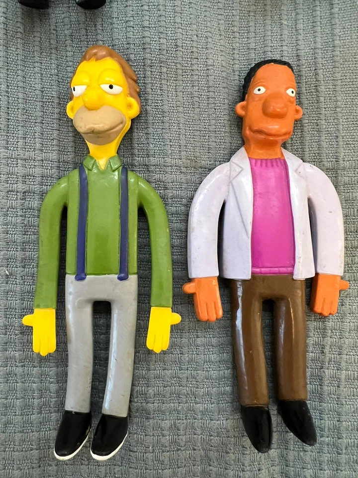 LOTE Figuras Flexibles Simpsons Matt Groening 2002 Smithers Burns Homer Lenny Etc Foto 4 de 4