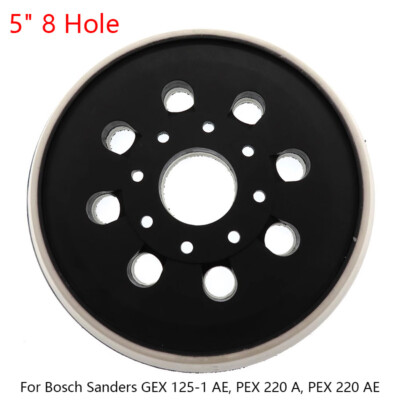 5'' 8 Hole Backing Pads Fit For Bosch Sanders GEX 125-1 AE, PEX 220 A, PEX 220 AE