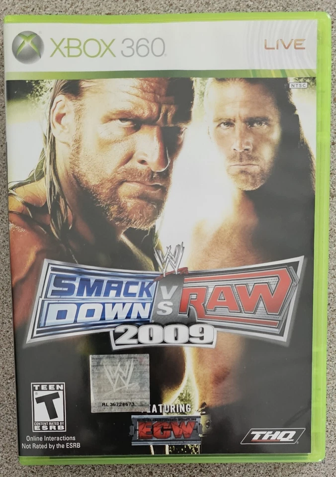 WWE Smackdown Vs Raw 2009 (Xbox 360, 2008) Complete With Manual CIB Wrestling - Image 2 of 4