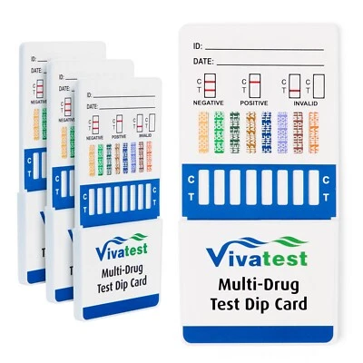 VIVA TEST 8-in-1 Drug Testing Kits - Professional Drug Tests Cannabis Cocaine Heroin More