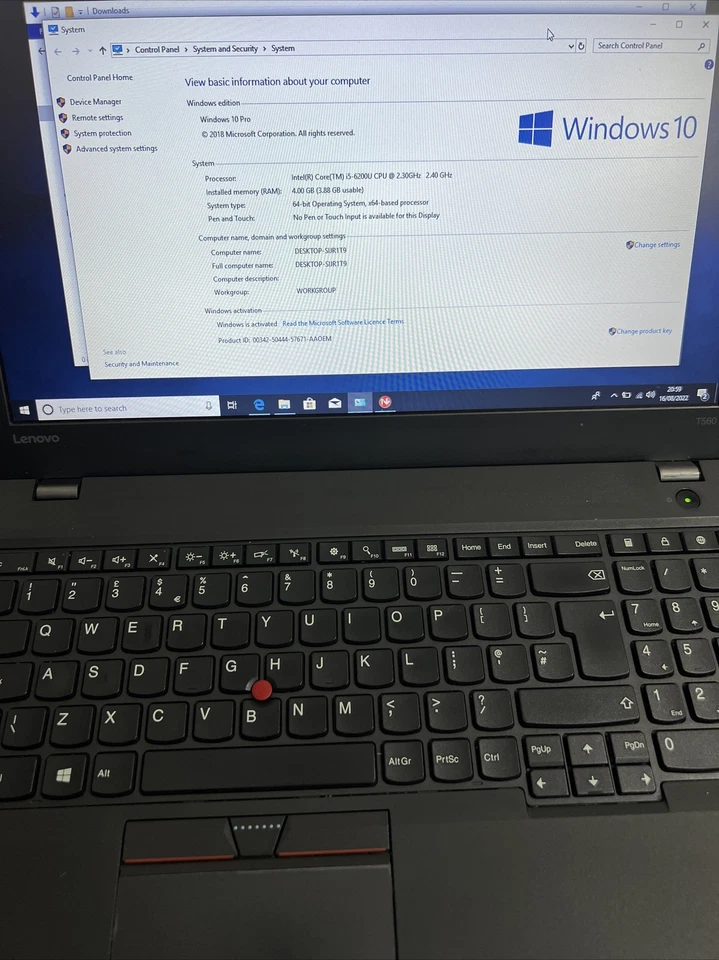Lenovo ThinkPad T560 · i5-6200U · 4GB · 128GB, photo 4 of 5