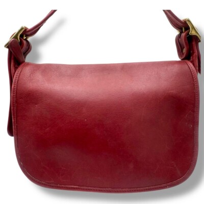 Extremely Rare Made In USA Old Coach 9951 Shoulder Bag Red