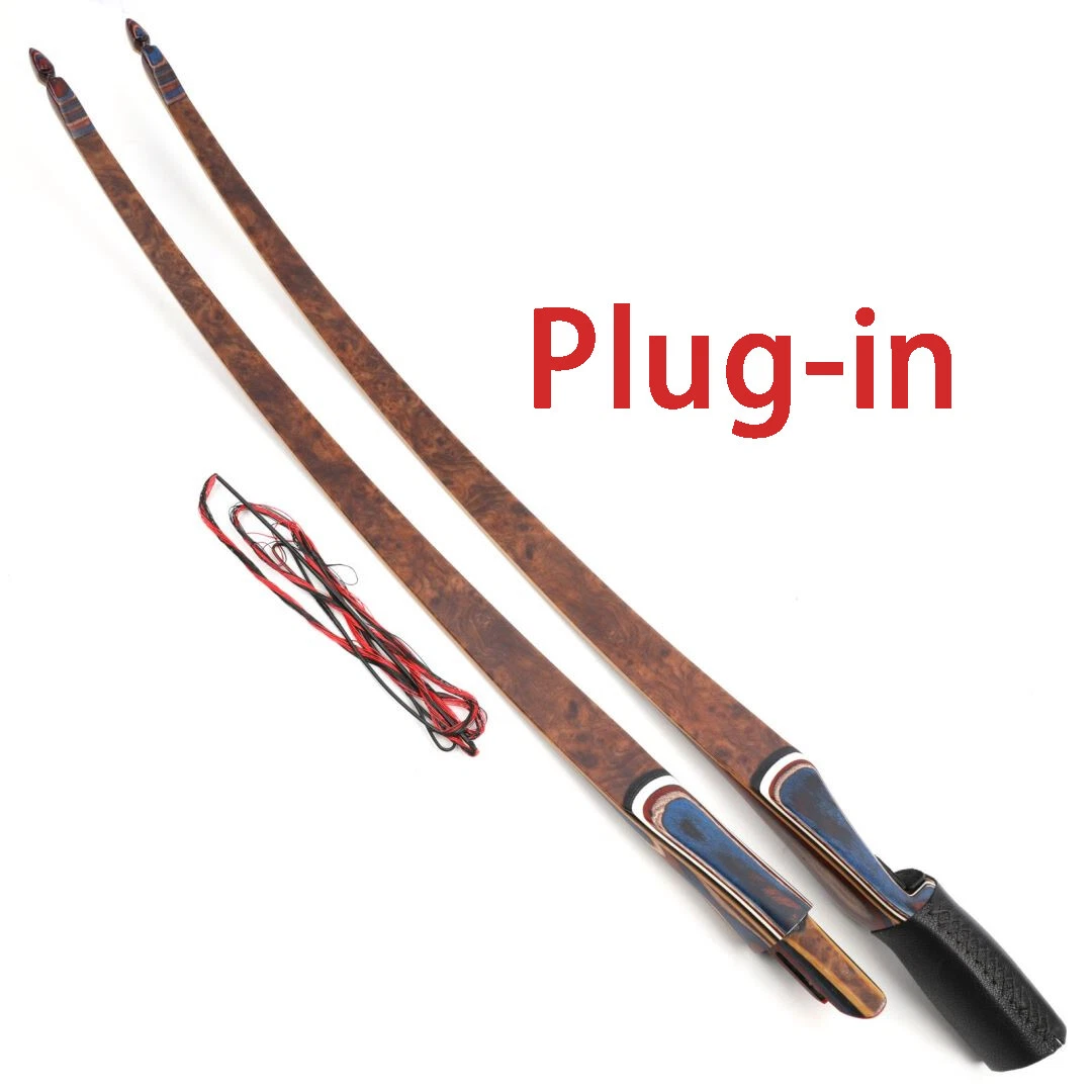 Archery 60'' Traditional Longbow 20-55lbs Takedown Triangle Bow Horsebow Hunting