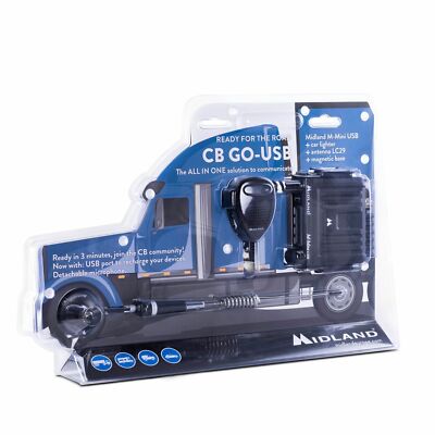 C1262.05 Midland CB GO M-Mini CB-Funkgerät mit USB Plug&PLay LC29 MAG Antenne