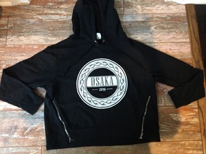 H M Cropped M Hoodie Shirt Graphic Top Woman Side Zips Excellent Osaka Japan Ebay