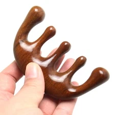 Wooden Scalp Massage Comb White Tooth Head Scalp Comb for Women Hair Growth