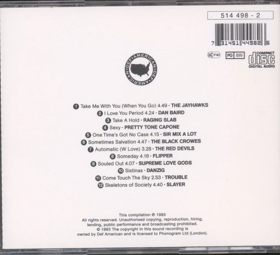 Various Artists Til Def Us Do Part II CD Europa Def American Recordings 1993 - Bild 2 von 3