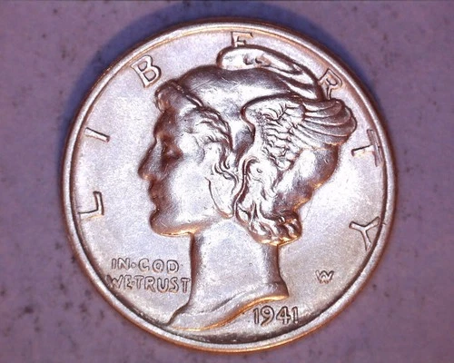 1941 -D Mercury Head Silver Dime ~ AU **128-6C