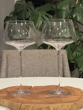 Viski Raye Angled Crystal Amaro Spritz Glasses Set Of 2 Cocktail Glasses 9.5”
