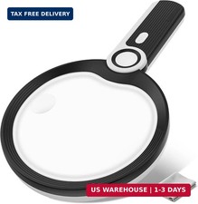Nazano Large Magnifying Glass with Light for Senior 5-inch large lens with bui