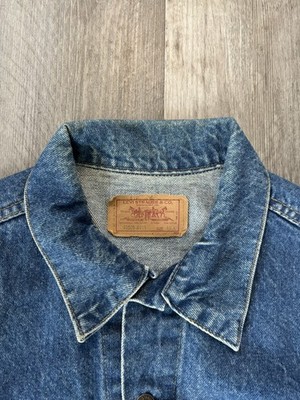 Vintage 80s Levi's Trucker Denim Jacket 70506 size 46 Large Made