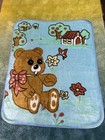 Vintage 90er Teddybär Baby Rose Nerz Wiege Decke