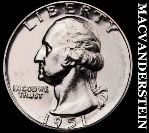 1951 Washington Quarter- Choice Gem Proof Luster No Reserve #i2043
