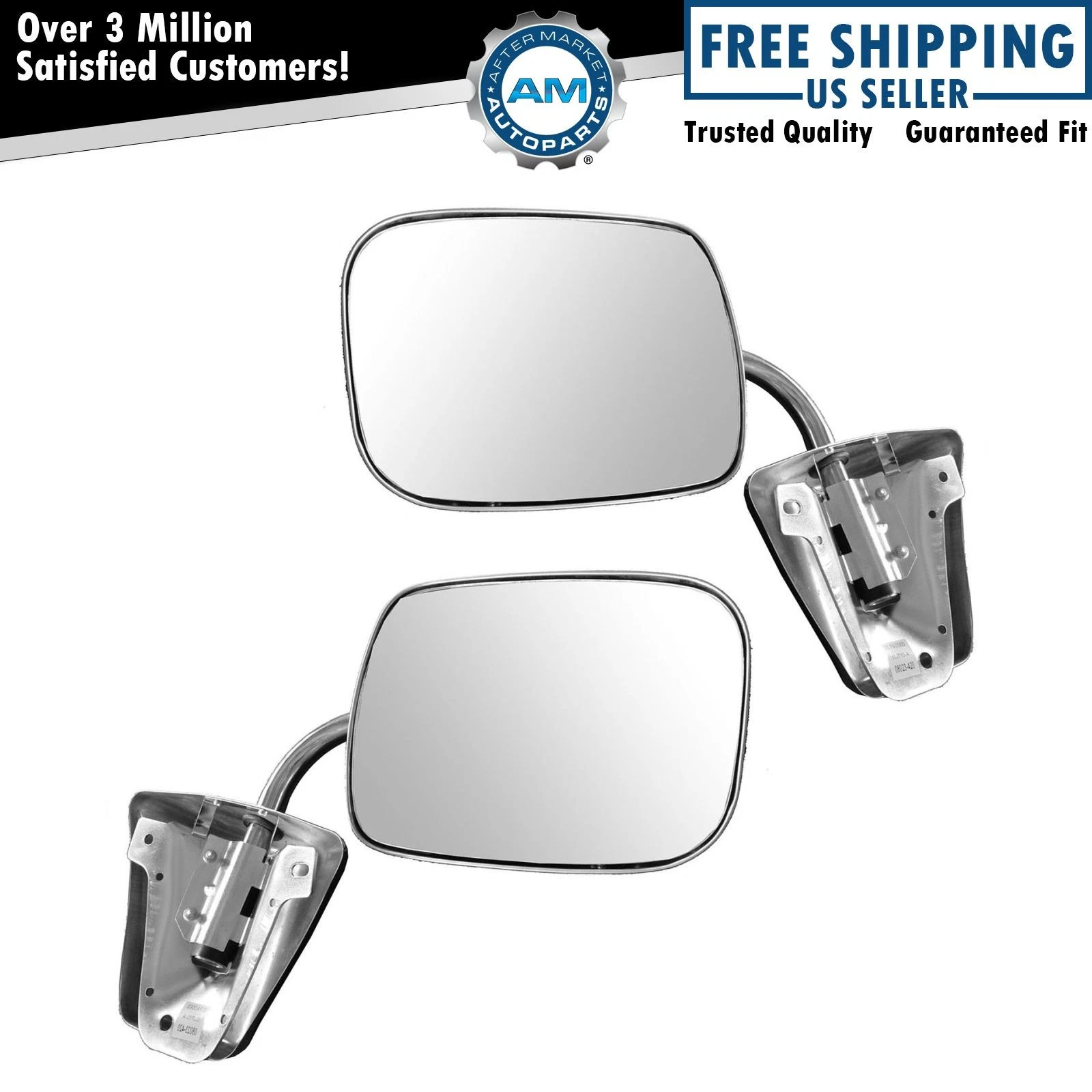 TRQ Stainless Steel Manual Side View Mirrors LH & RH Pair Set for Chevy Truck
Opens in a new window