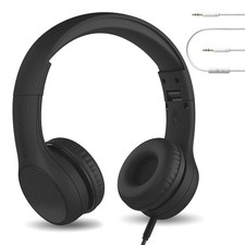 LilGadgets Connect Style On-Ear Kids Headphones Microphone - Black LGCS