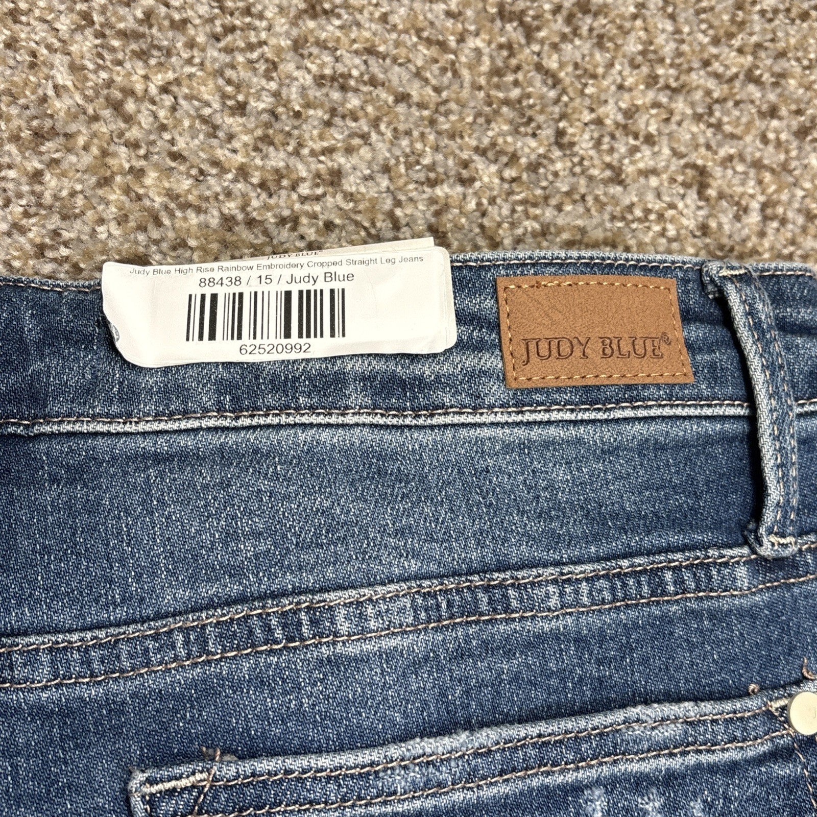 Judy Blue Straight Leg Jeans High Rise Womens 15/32 Fits 32 X 27.5 New With Tags - View 19