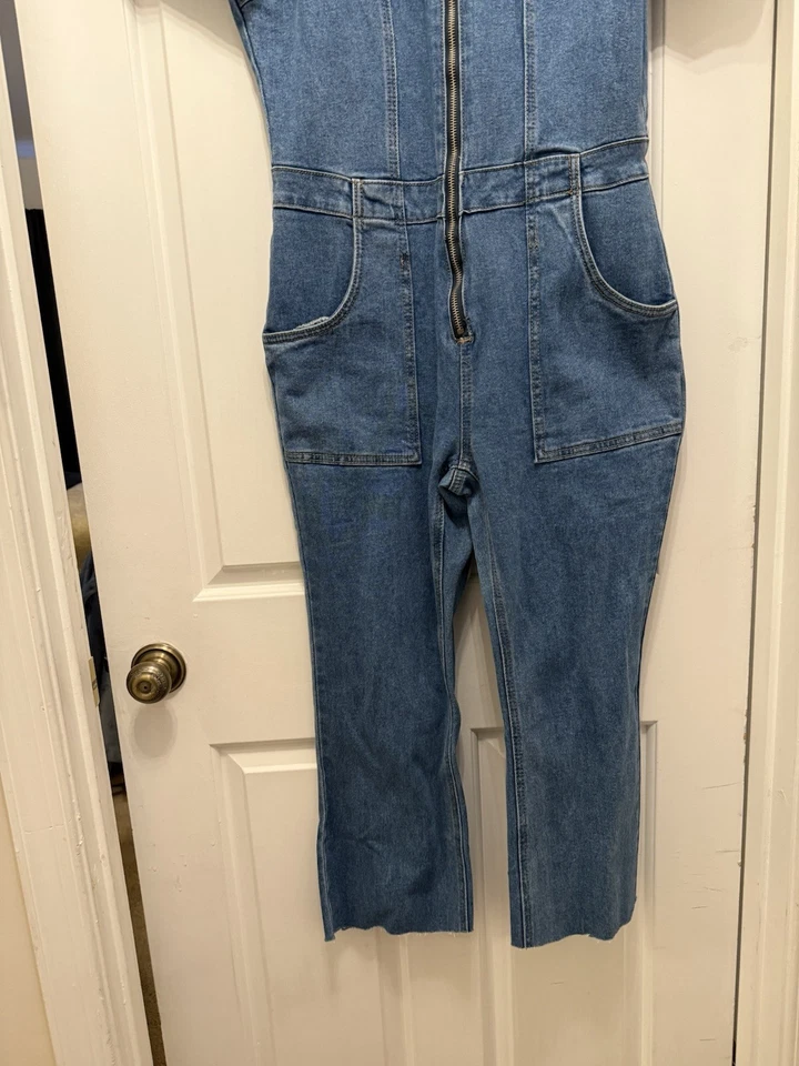 womens denim jumpsuit - Image 3 of 4