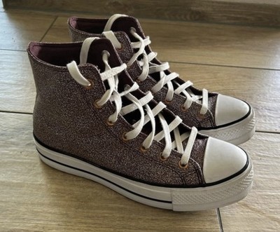 Converse Chuck Taylor All Star Lift Platform Glitter / Sneaker High Gr. 42