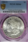 1882 S PCGS MS64 MORGAN SILVER DOLLAR #B52099