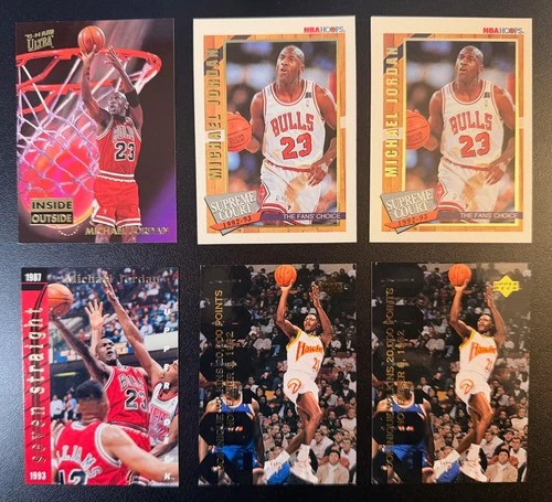 Lot of 6 - Michael Jordan Insert Cards - Supreme Court, Inside Outside...BULLS