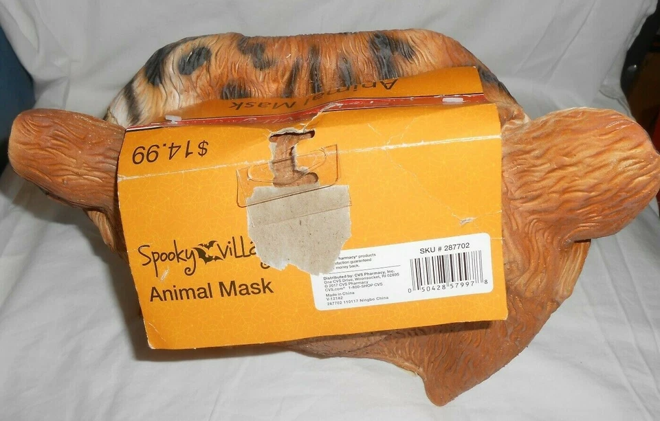 Máscara Animal Tigre Spooky Village Adulto Talla Nueva Foto 3 de 3