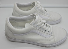 Old Skool Vans Canvas Shoe 8 Men 9.5 Women White