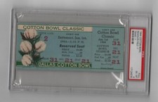 1946 Cotton Bowl Full Ticket Gold Version Texas v Missouri Bobby Layne PSA *6079