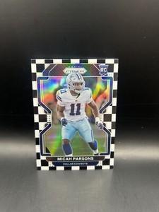 2021 Panini Prizm Micah Parsons RC Black & White Checkerboard 382 Cowboys Rookie