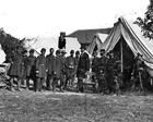 New 8x10 Civil War Photo: Abraham Lincoln with George McClellan & Officers