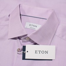 Eton NWT Dress Shirt Size 41 16 Contemporary Fit in Purple 100 Cotton