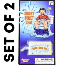 2 Toilet Seat Water Gun Squirt Prank Funny Practical Joke Bathroom Novelty Gag