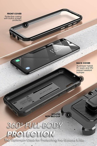 Funda de cuerpo completo con soporte para teléfono SUPCASE UBPro con cubierta de pantalla para Samsung Galaxy A10e - Imagen 15 de 39