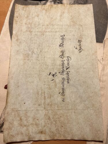 Original Antique Manuscript Handwriting Ripped Paper Watermark Letter - Picture 1 of 9