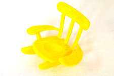 1975 Hasbro Weebles Treehouse Cabin Playset Yellow Rocking Chair